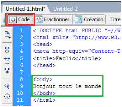 créer un page web