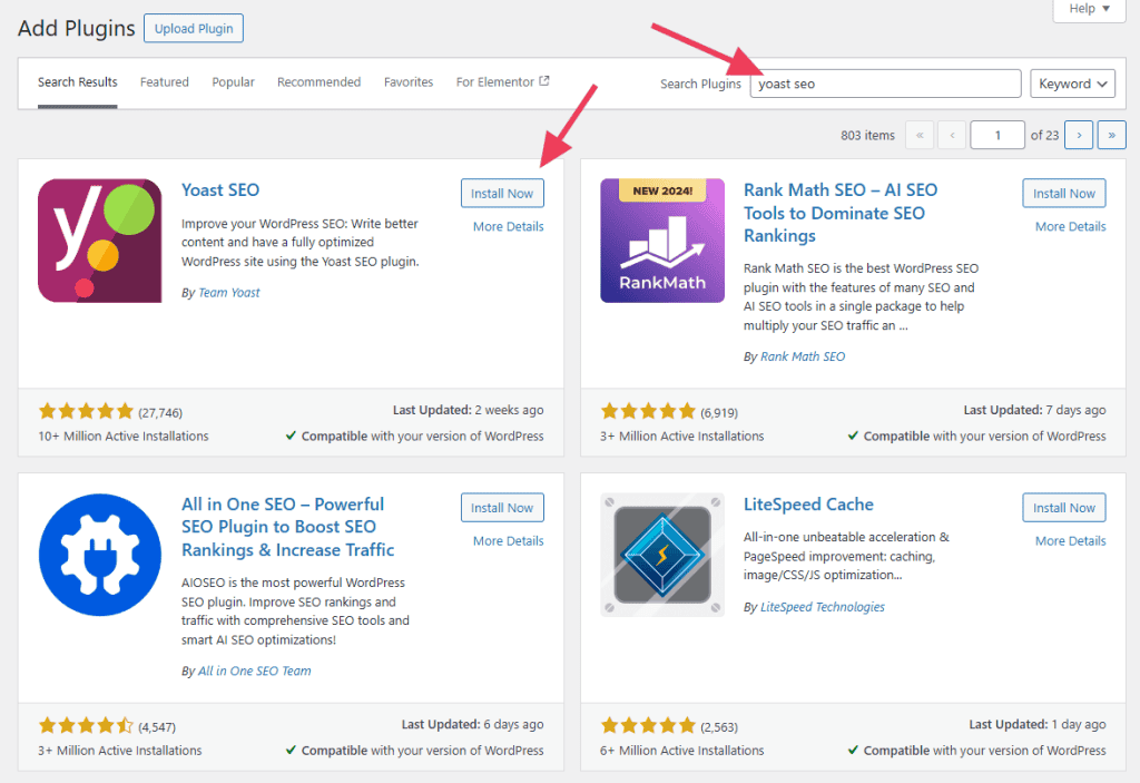 elementor yoast seo